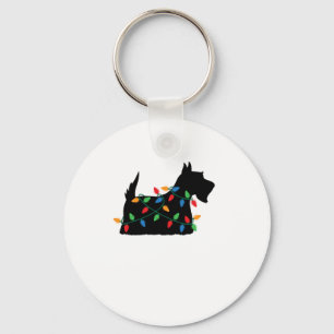 Scottish Terrier Scottie Dog Christmas Lights Gift Schlüsselanhänger