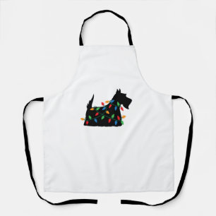Scottish Terrier Scottie Dog Christmas Lights Gift Schürze
