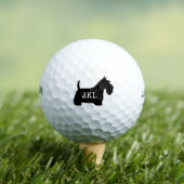 Scottish Terrier Scottie Dog Custom Initials Golfball (Insitu T-Shirt)