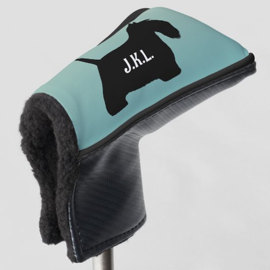 Scottish Terrier Scottie Dog Custom Name Initials Golf Headcover (3/4 Vorderseite)