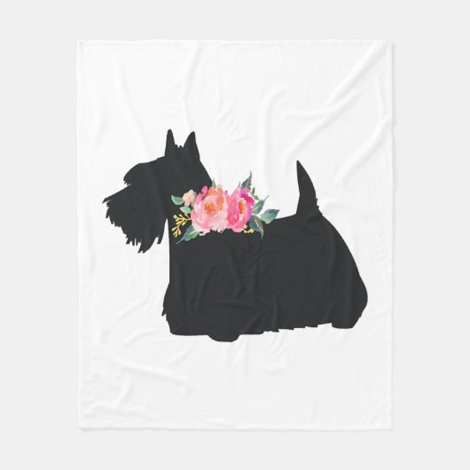 Scottish Terrier Scottie Dog Fleecedecke (Vorderseite)
