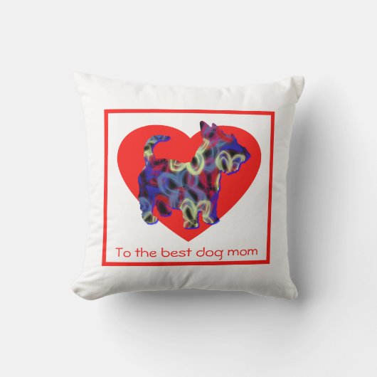 Scottish Terrier / Scottie Dog Heart Mother Day Kissen (Vorderseite)
