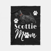 Scottish Terrier Scottie Dog Mama Fleecedecke (Vorderseite)