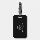 Scottish Terrier Scottie Dog Pattern Black Gepäckanhänger (Rückseite vertikal)