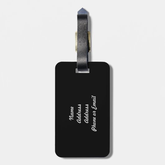 Scottish Terrier Scottie Dog Pattern Black Gepäckanhänger (Rückseite vertikal)