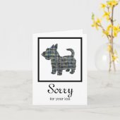 Scottish Terrier / Scottie Dog Pet Sympathy Card Karte (Gelbe Blume)
