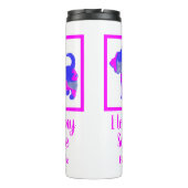 Scottish Terrier/Scottie Dog Pink&Blue Silhouette Thermosbecher (Rückseite)