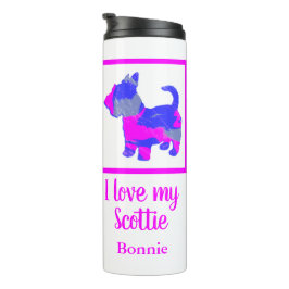 Scottish Terrier/Scottie Dog Pink&Blue Silhouette Thermosbecher