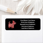 Scottish Terrier Scottie Dog Red Grid Address (Insitu)