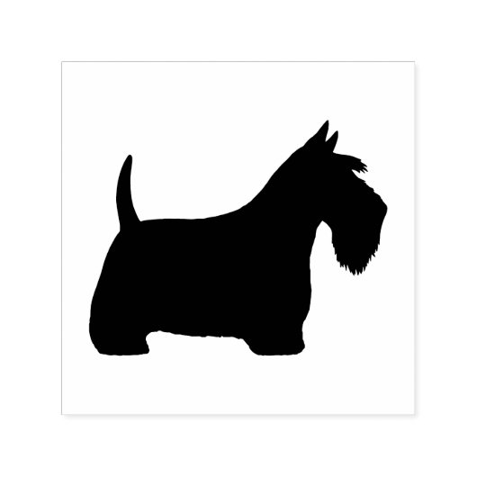 Scottish Terrier Scottie Dog Silhouette Permastempel (Design)