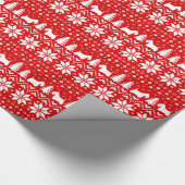 Scottish Terrier Scottie Dog Silhouetten Weihnacht Geschenkpapier (Ecke)