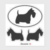 Scottish Terrier Scottie Dogs Vinyl Sticker Set (Blatt)