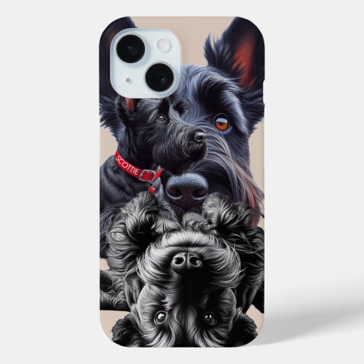 SCOTTISH TERRIER, SCOTTIE, "THE DIEHARD", Case-Mate iPhone HÜLLE (Rückseite)