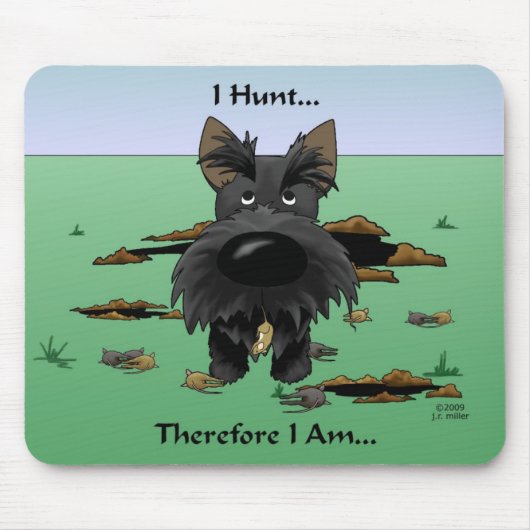 Scottish Terrier (Scotties), das ich jage… Mousepad (Vorne)