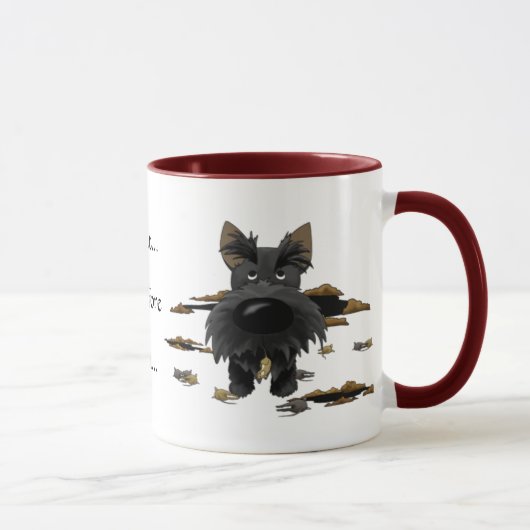 Scottish Terrier (Scotties), das ich jage… Tasse (Rechts)