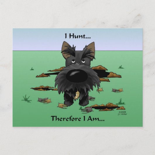 Scottish Terrier (Scotties) I Hunt... Postkarte (Vorderseite)
