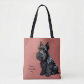 Scottish Terrier, Scotty Dog. bearbeitbar Tasche (Vorderseite)