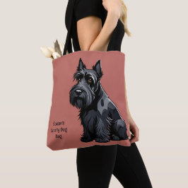 Scottish Terrier, Scotty Dog. bearbeitbar Tasche