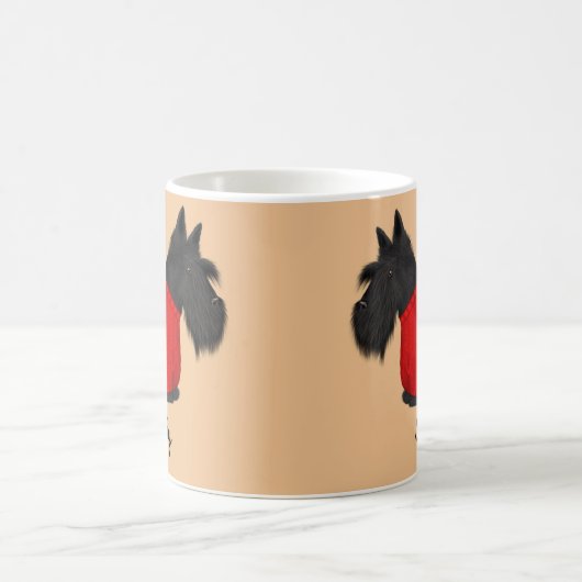 Scottish Terrier (Scotty Dog) in Red Sweater Kaffeetasse (Mittel)