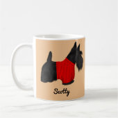 Scottish Terrier (Scotty Dog) in Red Sweater Kaffeetasse (Links)
