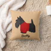 Scottish Terrier (Scotty Dog) in Red Sweater Kissen (Decke)
