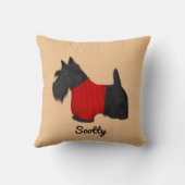 Scottish Terrier (Scotty Dog) in Red Sweater Kissen (Rückseite)
