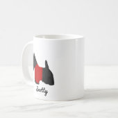 Scottish Terrier (Scotty Dog) in Sweater on White Kaffeetasse (Vorderseite Links)