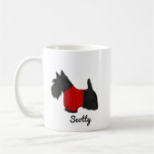 Scottish Terrier (Scotty Dog) in Sweater on White Kaffeetasse (Links)