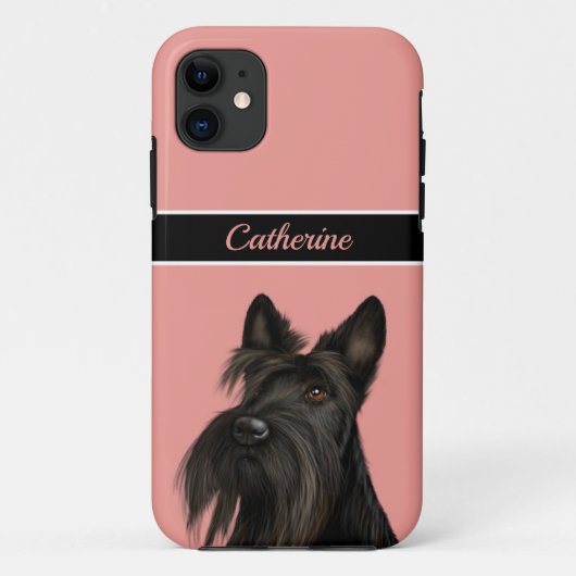Scottish Terrier (Scotty Dog) - Pink  Case-Mate iPhone Hülle (Rückseite)