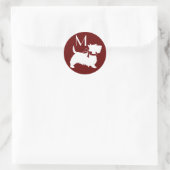 Scottish Terrier Scotty Dog Puppy Scottie Classic Runder Aufkleber (Tasche)