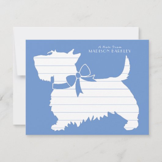 Scottish Terrier Scotty Dog Puppy Scottie Dankeskarte (Vorderseite)