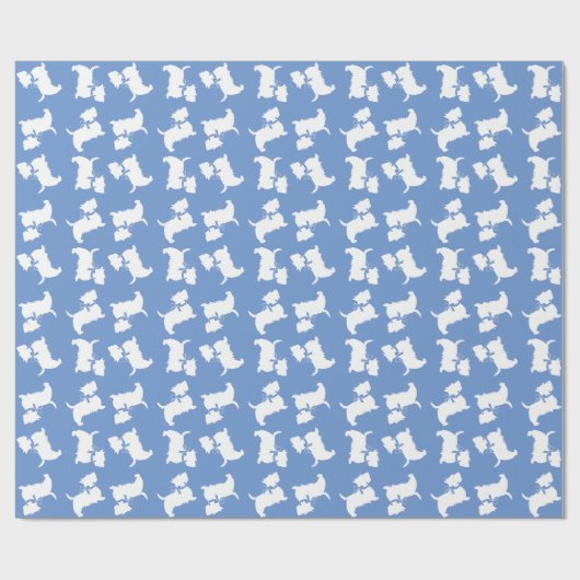 Scottish Terrier Scotty Dog Puppy Scottie Geschenkpapier (Flach)