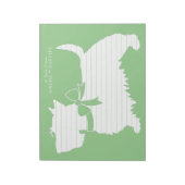 Scottish Terrier Scotty Dog Puppy Scottie Notepad Notizblock (Rotiert)