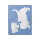 Scottish Terrier Scotty Dog Puppy Scottie Notizblock (Rotiert)