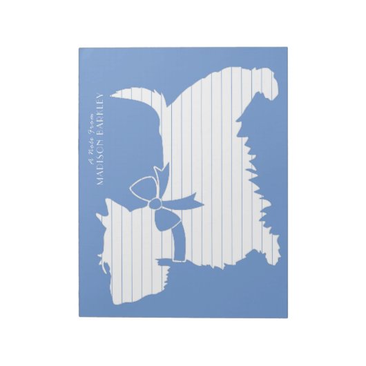 Scottish Terrier Scotty Dog Puppy Scottie Notizblock (Rotiert)