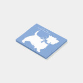 Scottish Terrier Scotty Dog Puppy Scottie Post-it Klebezettel (angewinkelt)