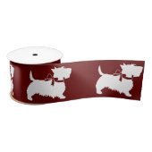 Scottish Terrier Scotty Dog Puppy Scottie Satin Ri Satinband (Spule)