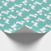 Scottish Terrier Scotty Dog Puppy Scottie Wrapping Geschenkpapier (Ecke)