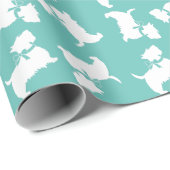 Scottish Terrier Scotty Dog Puppy Scottie Wrapping Geschenkpapier (Rolleneckpunkt)