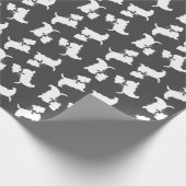 Scottish Terrier Scotty Dog Puppy Scottie Wrapping Geschenkpapier (Ecke)