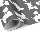 Scottish Terrier Scotty Dog Puppy Scottie Wrapping Geschenkpapier (Rolleneckpunkt)