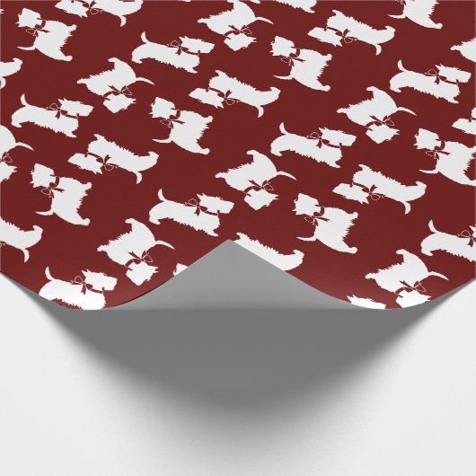 Scottish Terrier Scotty Dog Puppy Scottie Wrapping Geschenkpapier (Ecke)