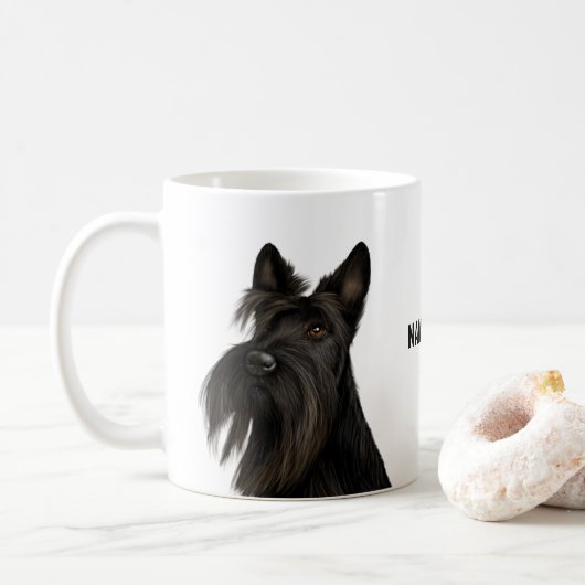 Scottish Terrier (Scotty Dog) Tasse (Mit Donut)