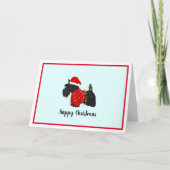 Scottish Terrier (Scotty Dog) Weihnachten Karte (Vorderseite)