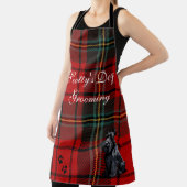 Scottish Terrier (Scotty) Tartan. bearbeitbar Schürze (InSitu)