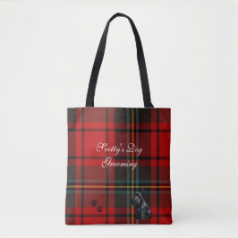 Scottish Terrier (Scotty) Tartan. bearbeitbar Tasche