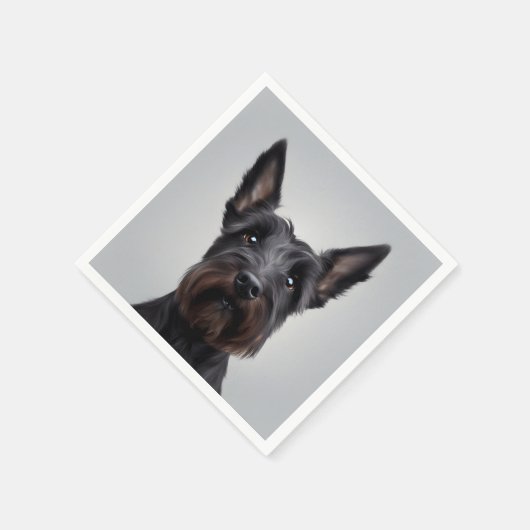 Scottish Terrier Serviette (Ecke)
