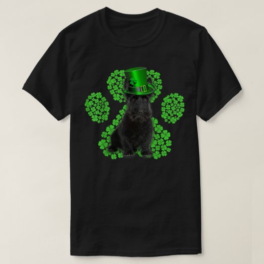Scottish Terrier Shamrock Paw Clovers St Patrick's T-Shirt (Design vorne)