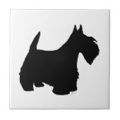 Scottish Terrier Silhouette Fliese (Vorderseite)