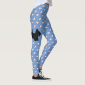 Scottish Terrier Silhouette Hearts Leggings (Rechts)